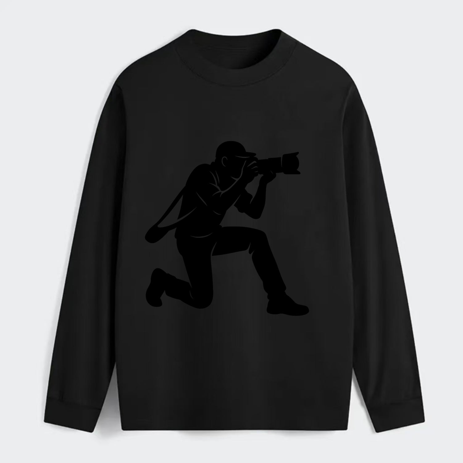 Photographer capturing perfect shot - Classic Long Sleeve Shirt - Black
