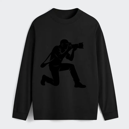 Photographer capturing perfect shot - Classic Long Sleeve Shirt - Black