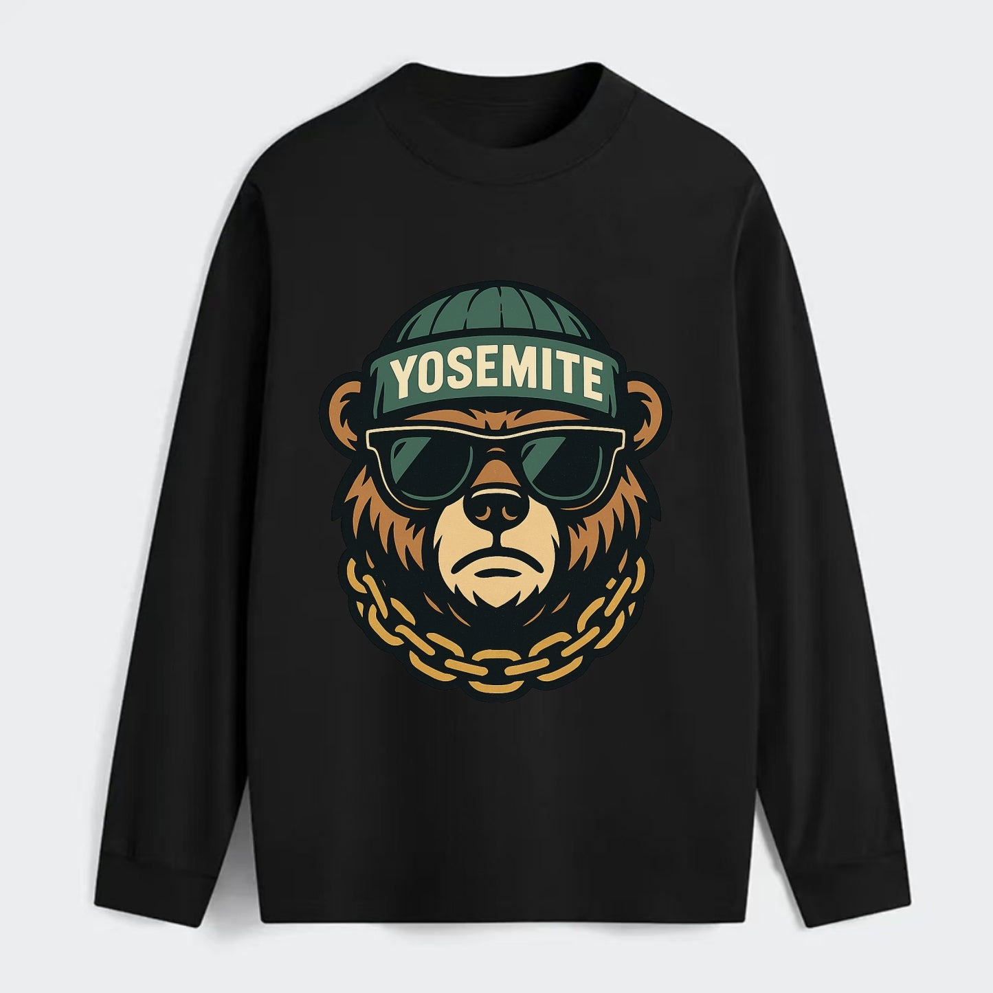 Yosemite Bear - Classic Long Sleeve Shirt - Black