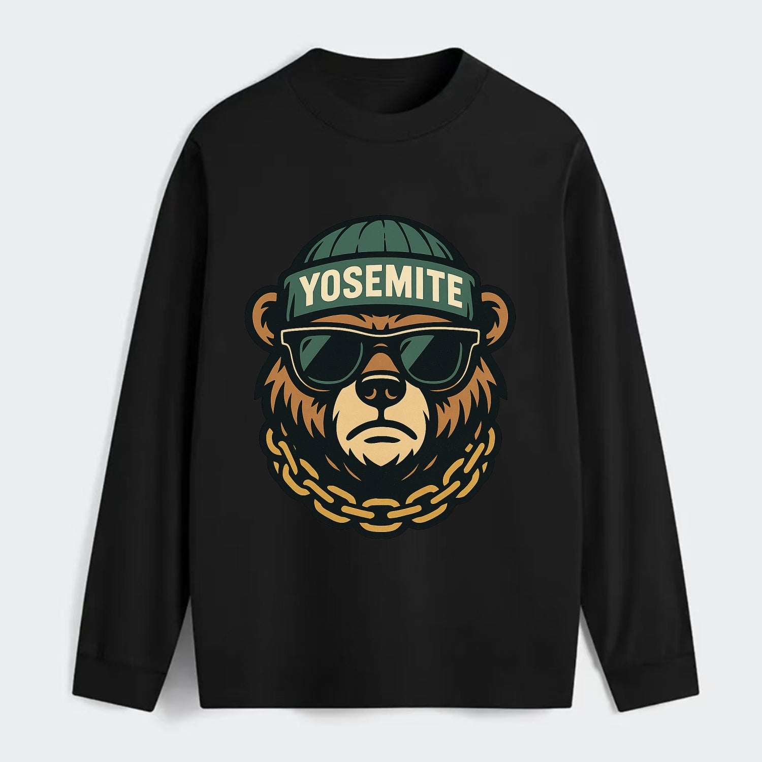 Yosemite Bear - Classic Long Sleeve Shirt - Black