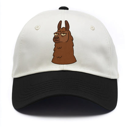 The Llama Judging Silently - Two Tone Cap - Black