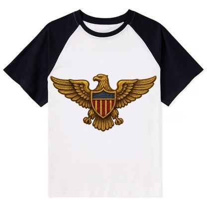 Pilot Wings  - Contrast Raglan T-shirt - Black