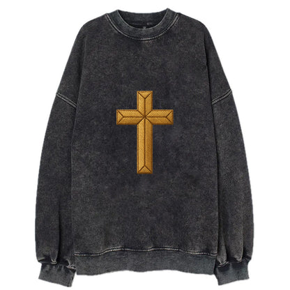 Rock Cross  - Vintage Sweatshirt - Black