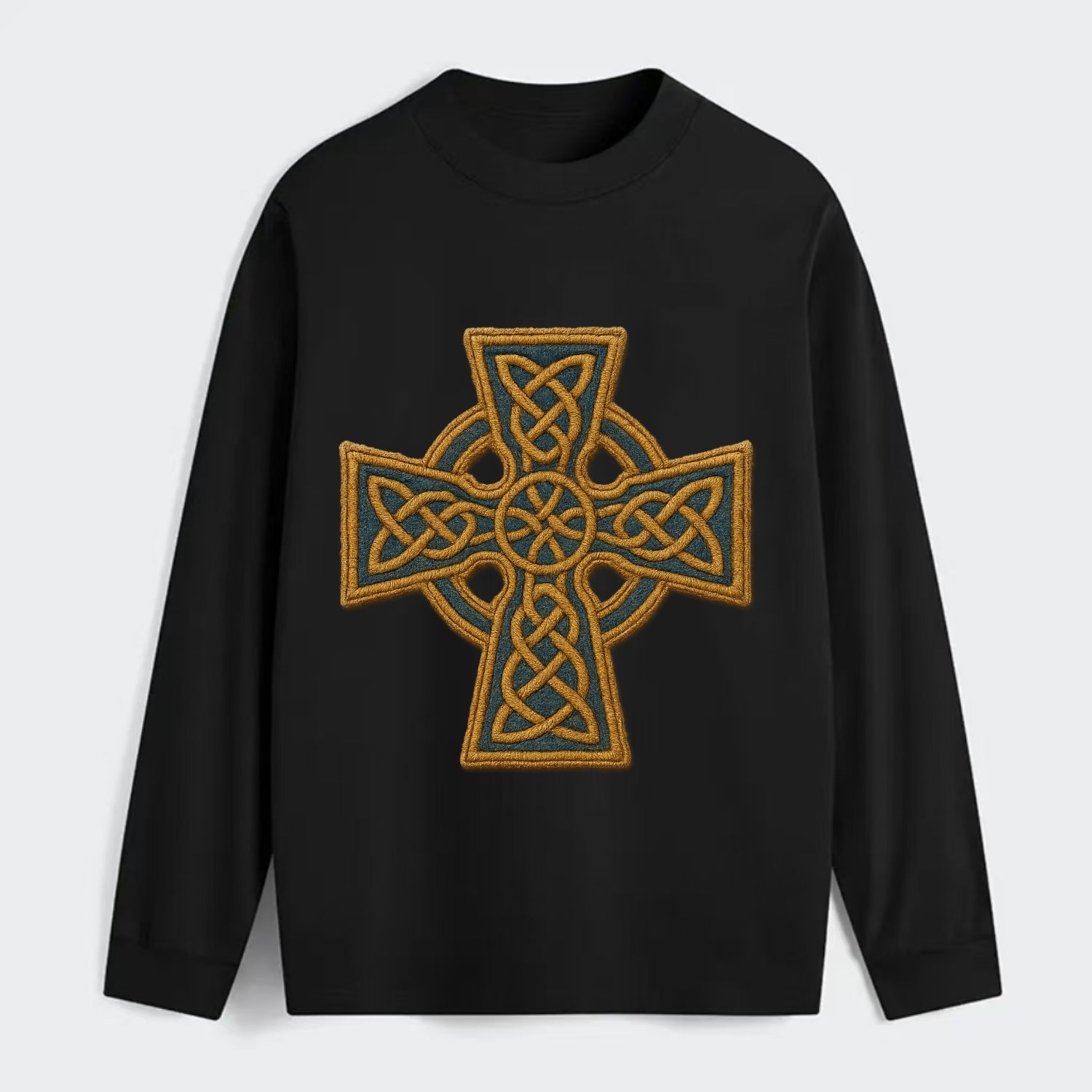 Book Of Kells Cross - Classic Long Sleeve Shirt - Black