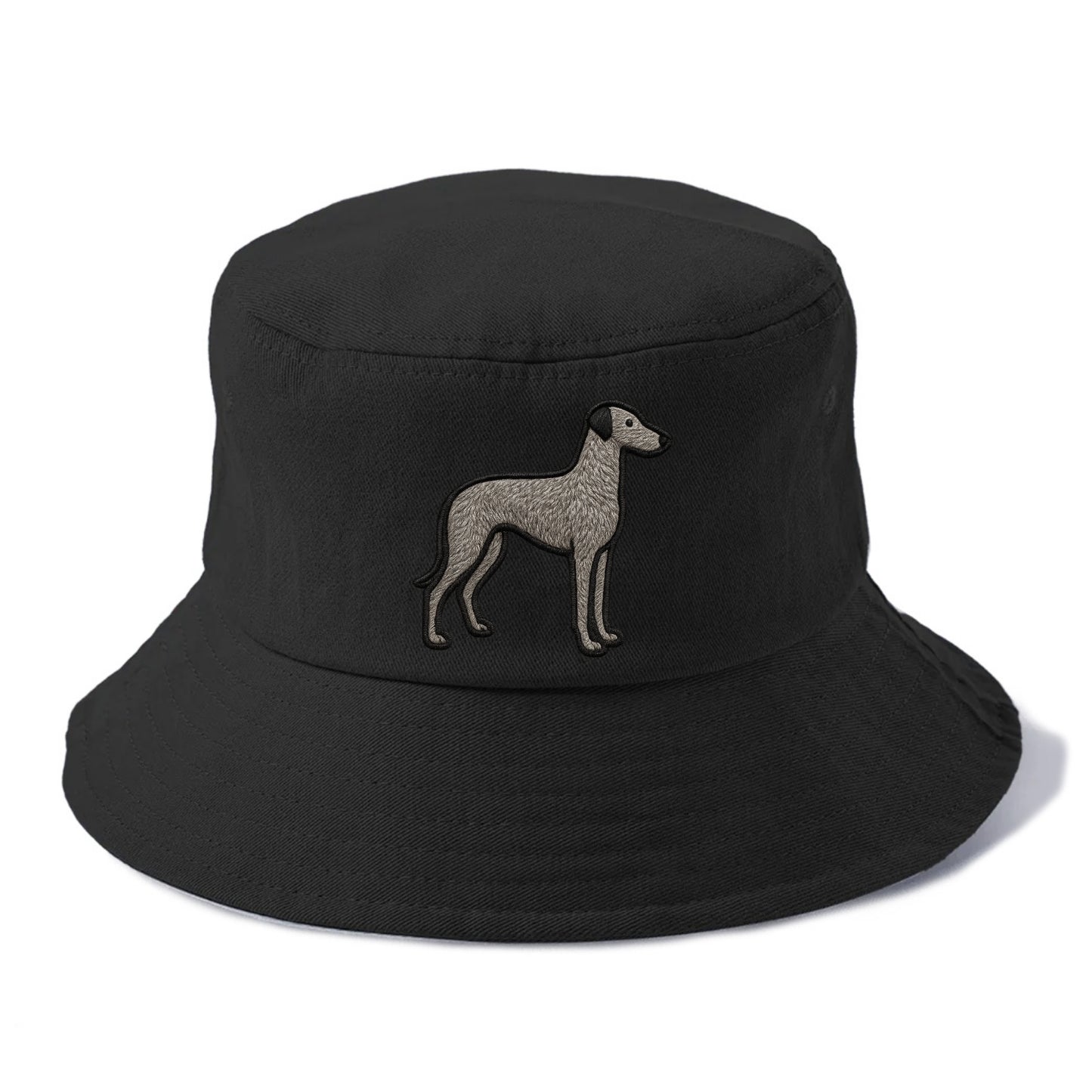 Scottish Deerhound - Trendy hound silhou - Bucket Hat - Black