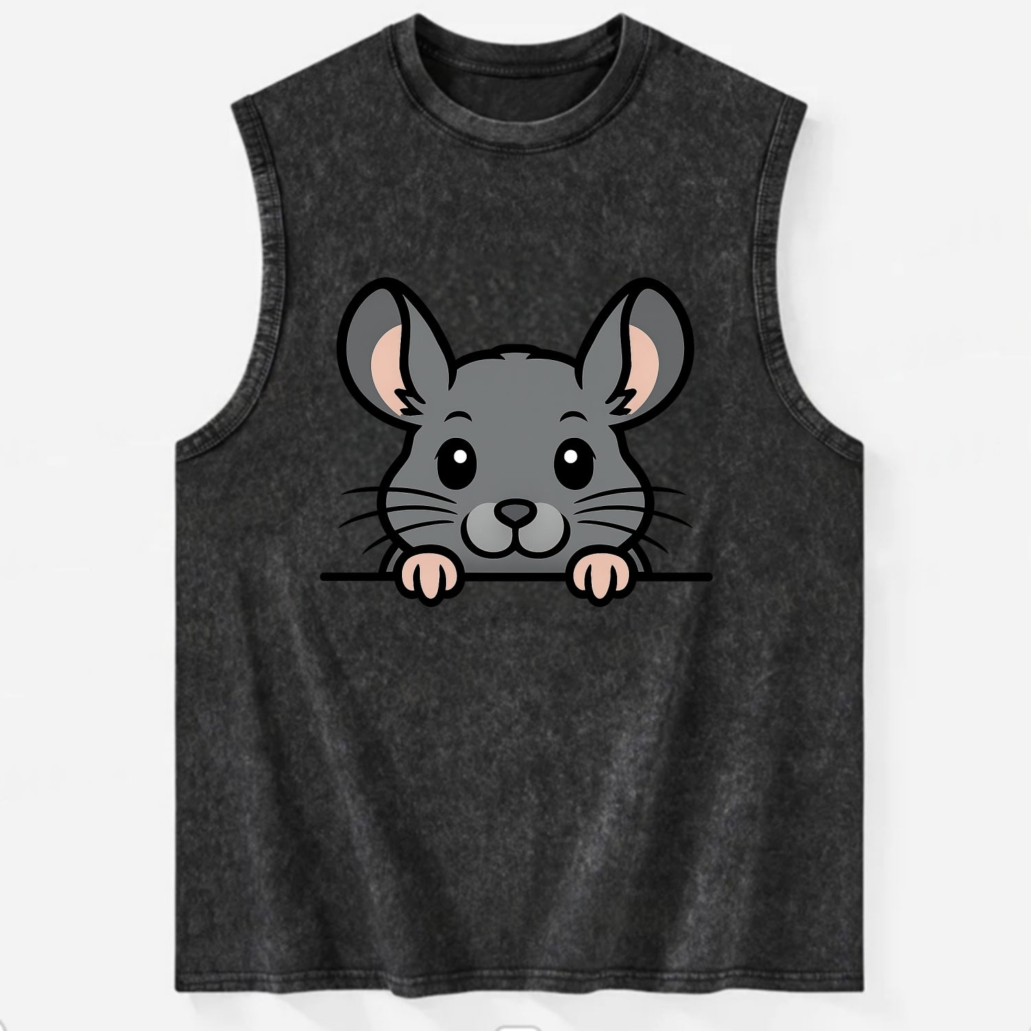 Chinchilla  - Vintage Washed Tank - Black