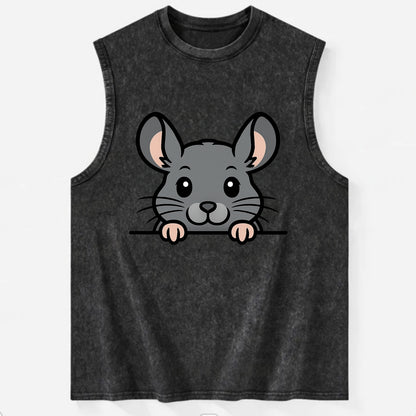 Chinchilla  - Vintage Washed Tank - Black