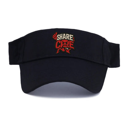 SHARE;CARE TOO MUCH Oversharer Green Hat - Visor - Black