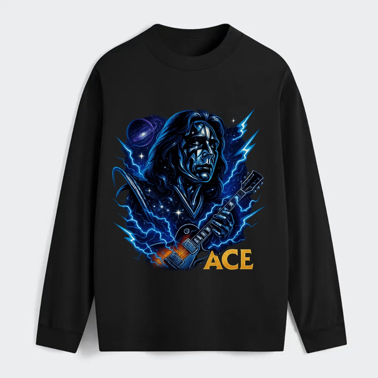 Cosmic Chrome Portrait - Classic Long Sleeve Shirt - Black
