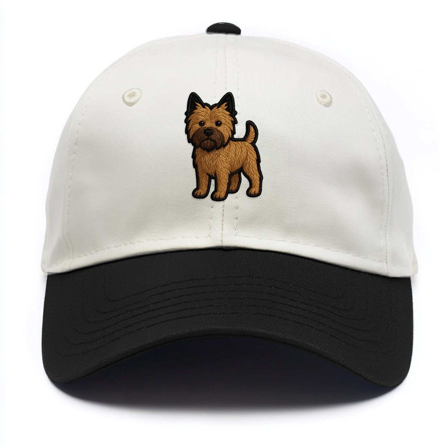 Cairn Terrier - Modern shaggy design wit - Two Tone Cap - Black