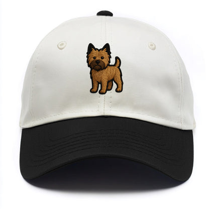 Cairn Terrier - Modern shaggy design wit - Two Tone Cap - Black