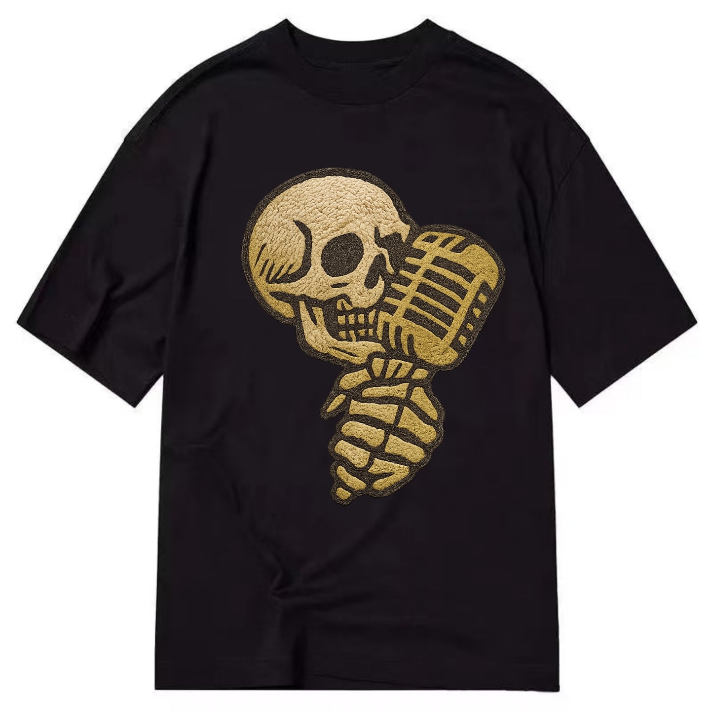 Skull Microphone  - Classic T-shirt - Black