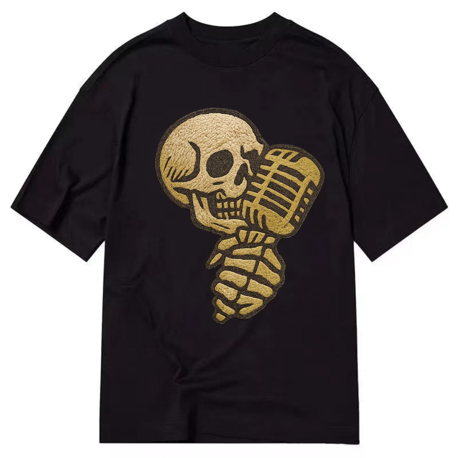 Skull Microphone  - Classic T-shirt - Black