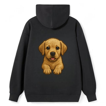 Baby Labrador Retriever Puppy - yellow/black/chocolate, soulful eyes, - Classic Pullover Hoodie - Black