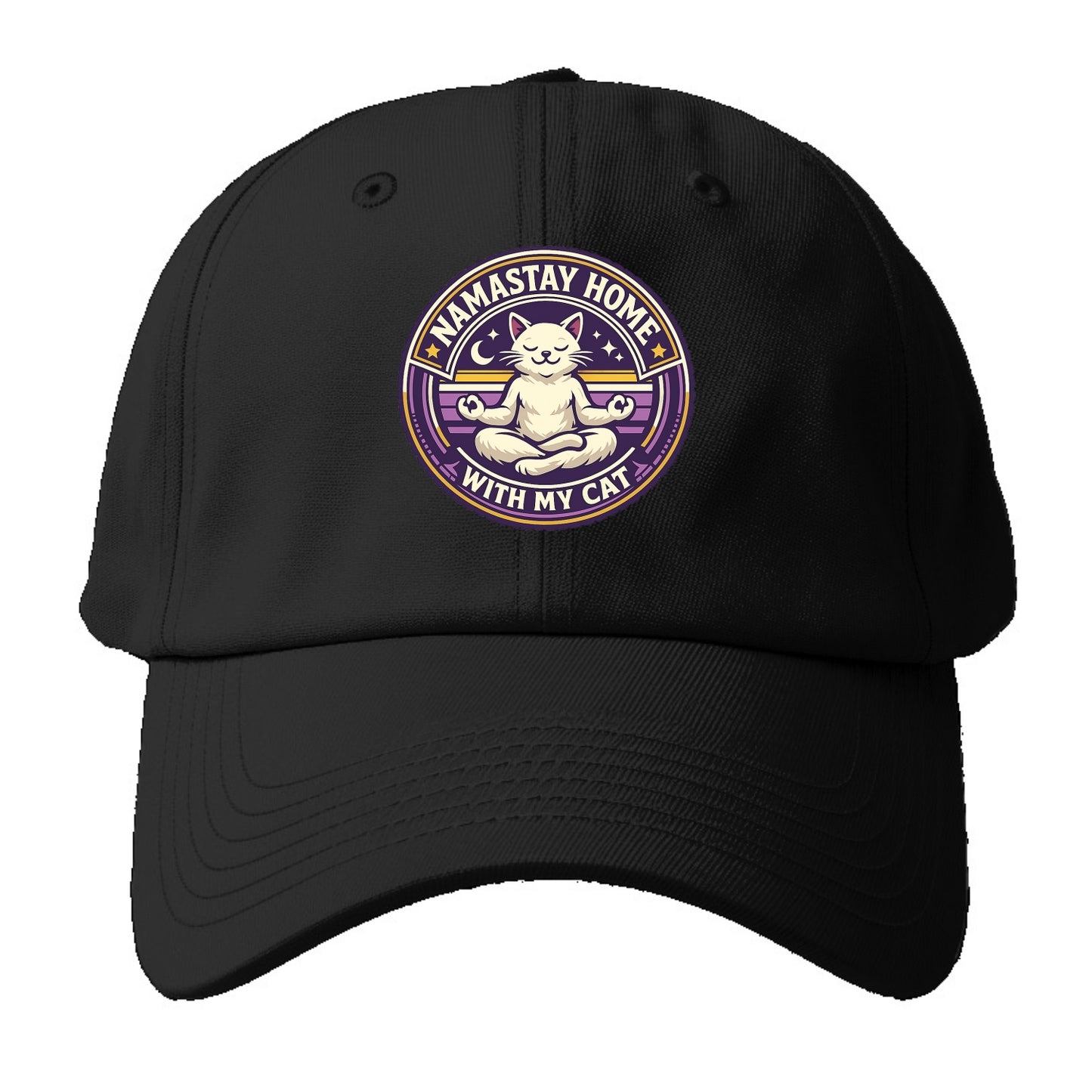 Zen Feline Retreat - Baseball Cap - Black