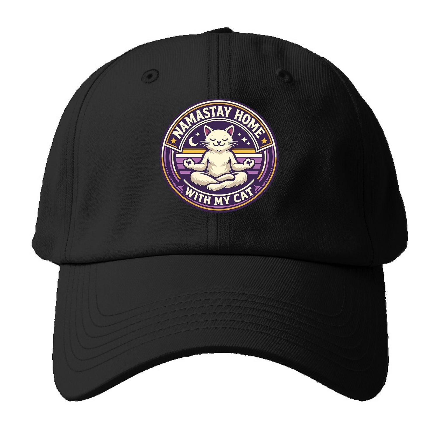 Zen Feline Retreat - Baseball Cap - Black