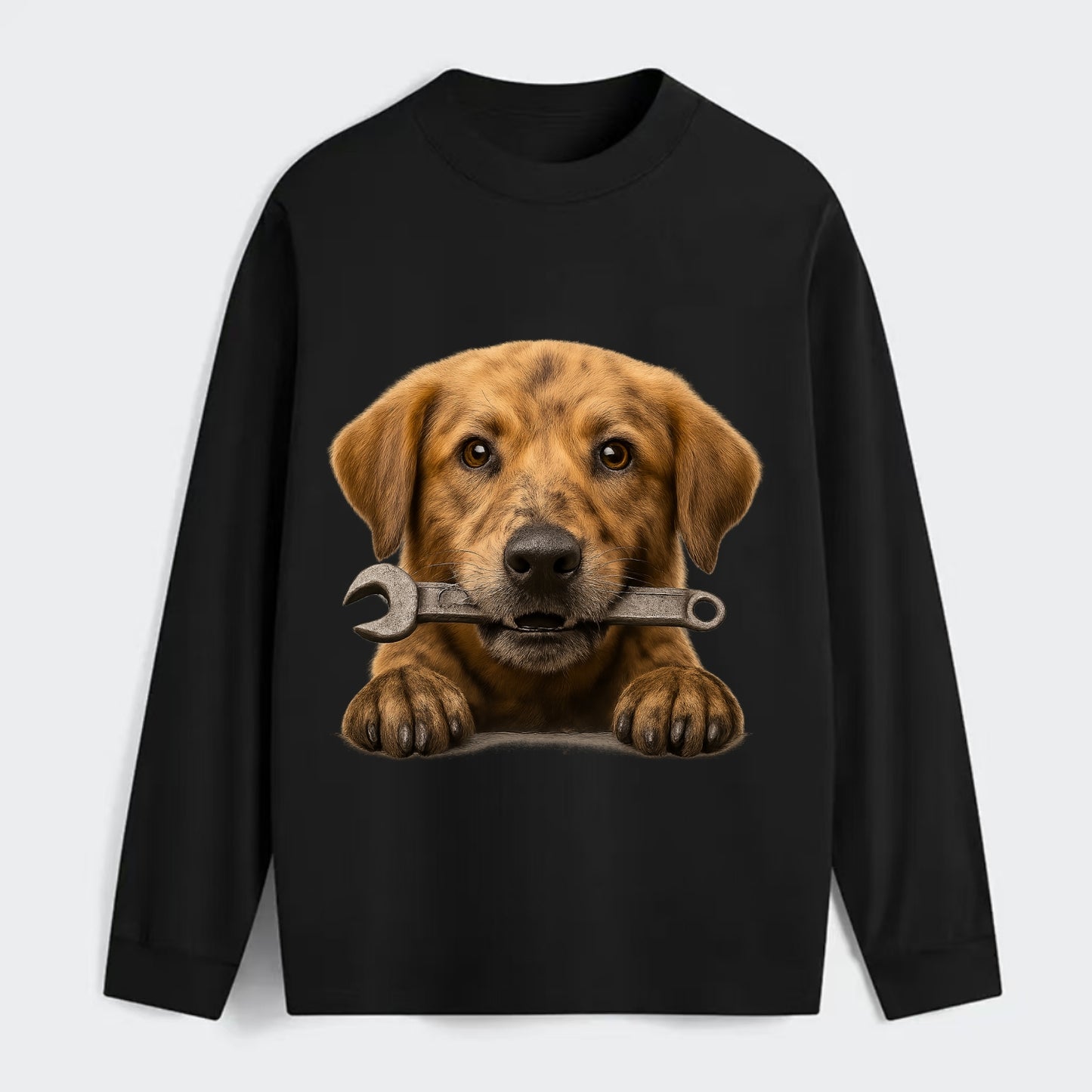 Mechanic Dog  - Classic Long Sleeve Shirt - Black