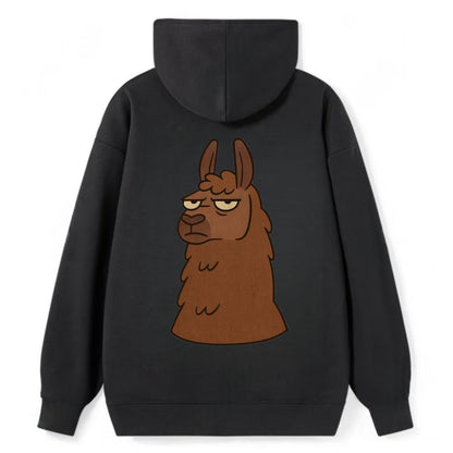 The Llama Judging Silently - Classic Pullover Hoodie - Black