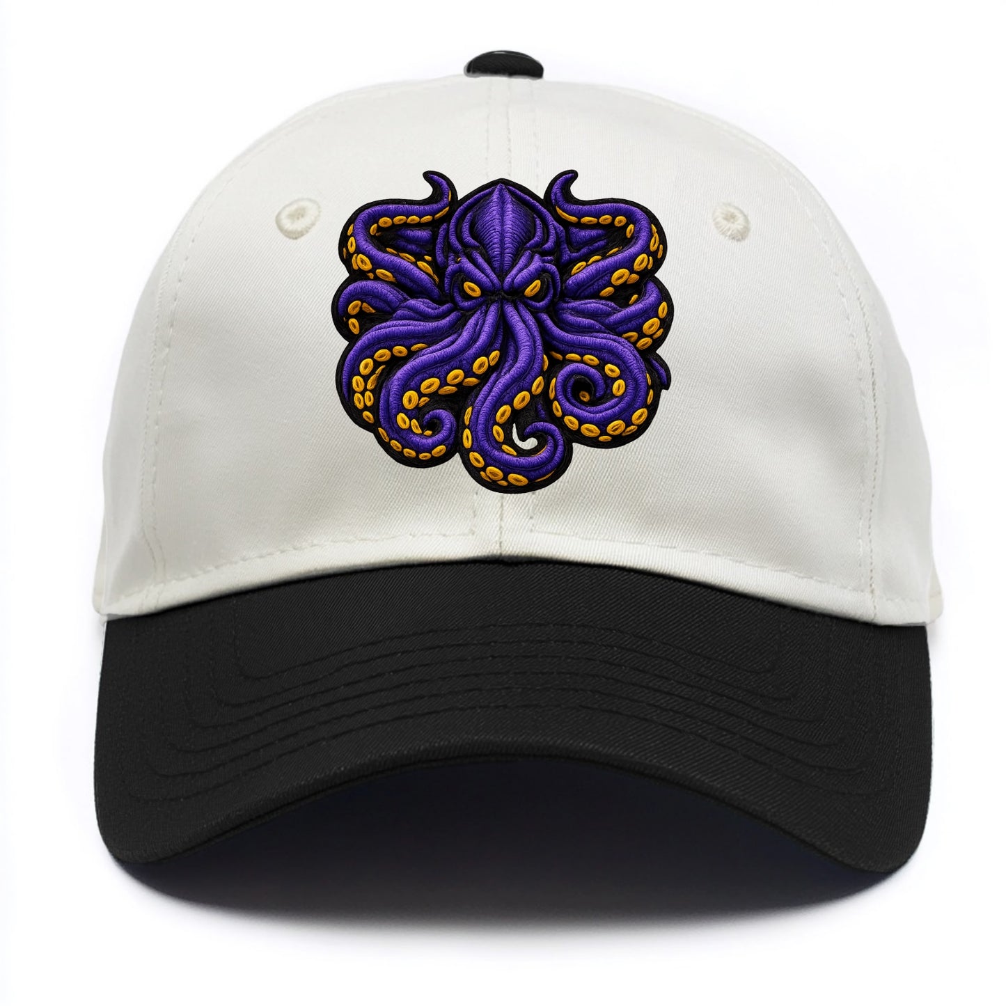 KRAKEN TENTACLES - sea monster in purple and black , deep sea - Two Tone Cap - Black
