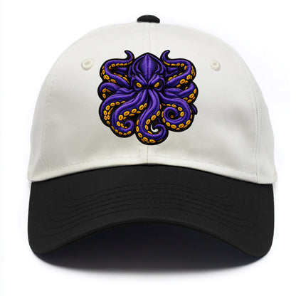 KRAKEN TENTACLES - sea monster in purple and black , deep sea - Two Tone Cap - Black