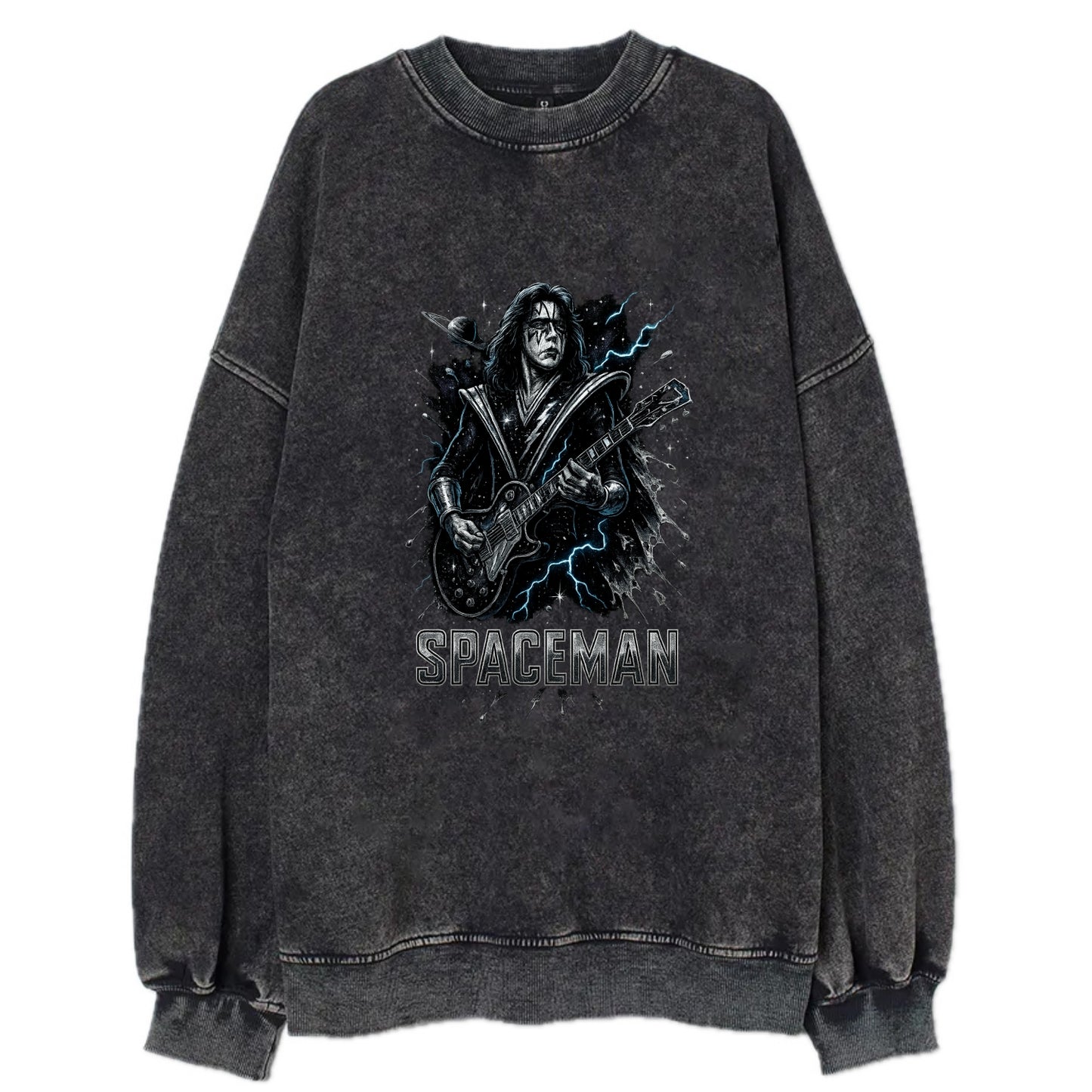 Silver Splash - Vintage Sweatshirt - Black