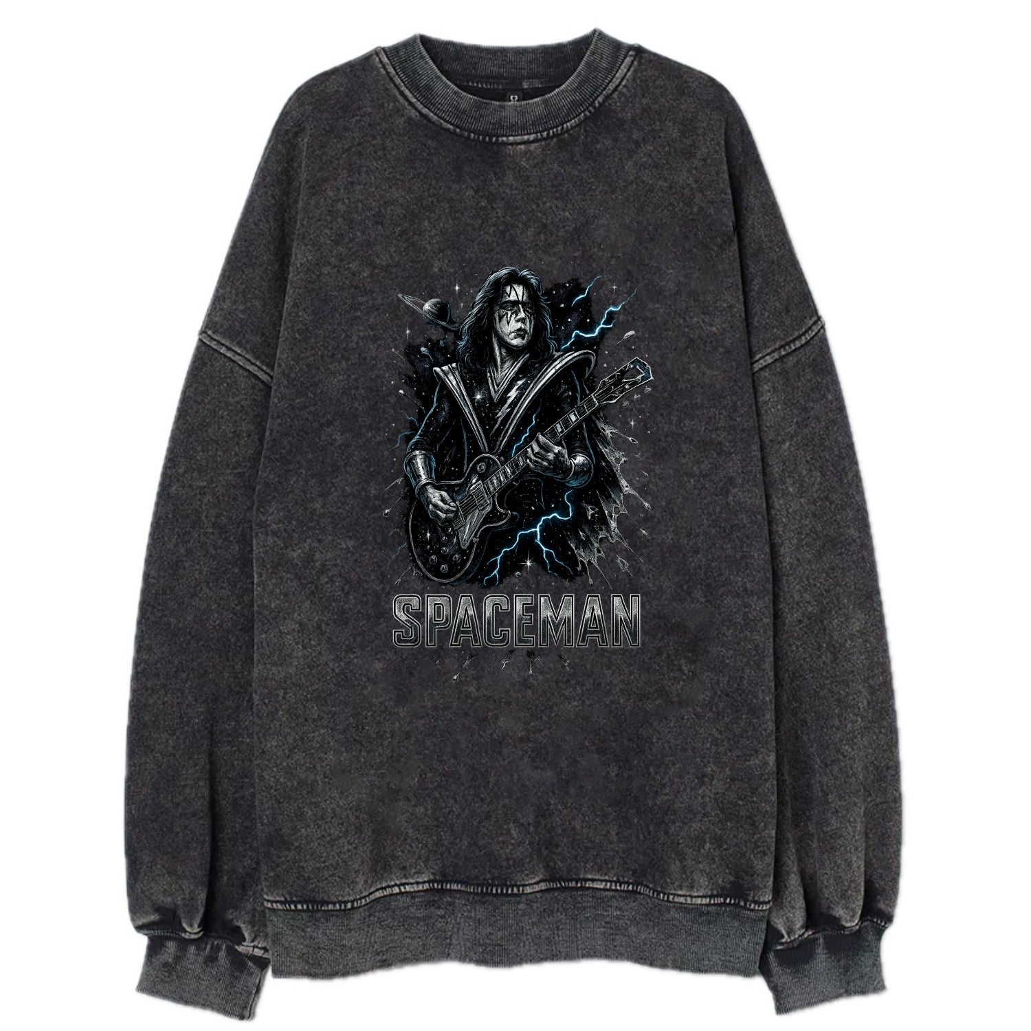 Silver Splash - Vintage Sweatshirt - Black