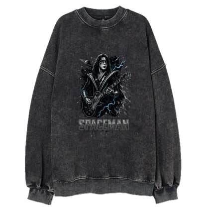 Silver Splash - Vintage Sweatshirt - Black