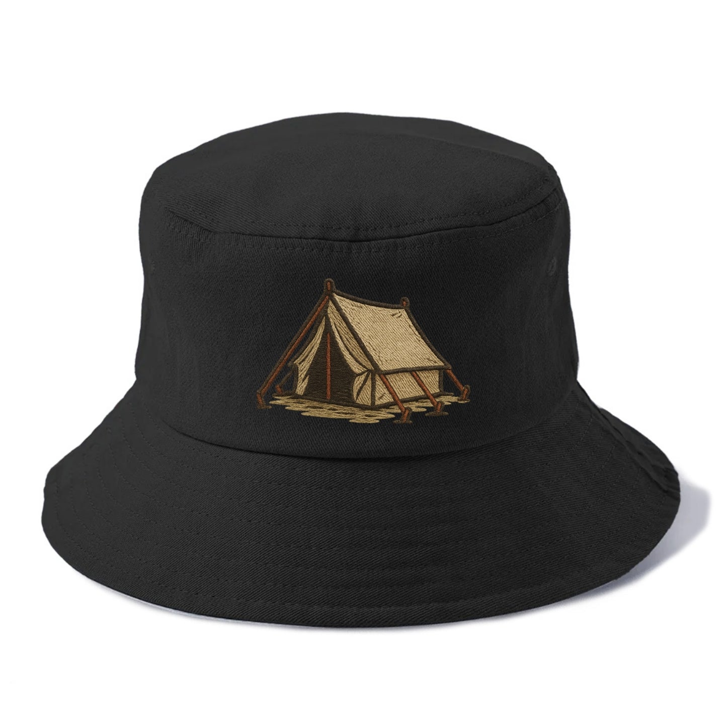 Camping Tent  - Bucket Hat - Black