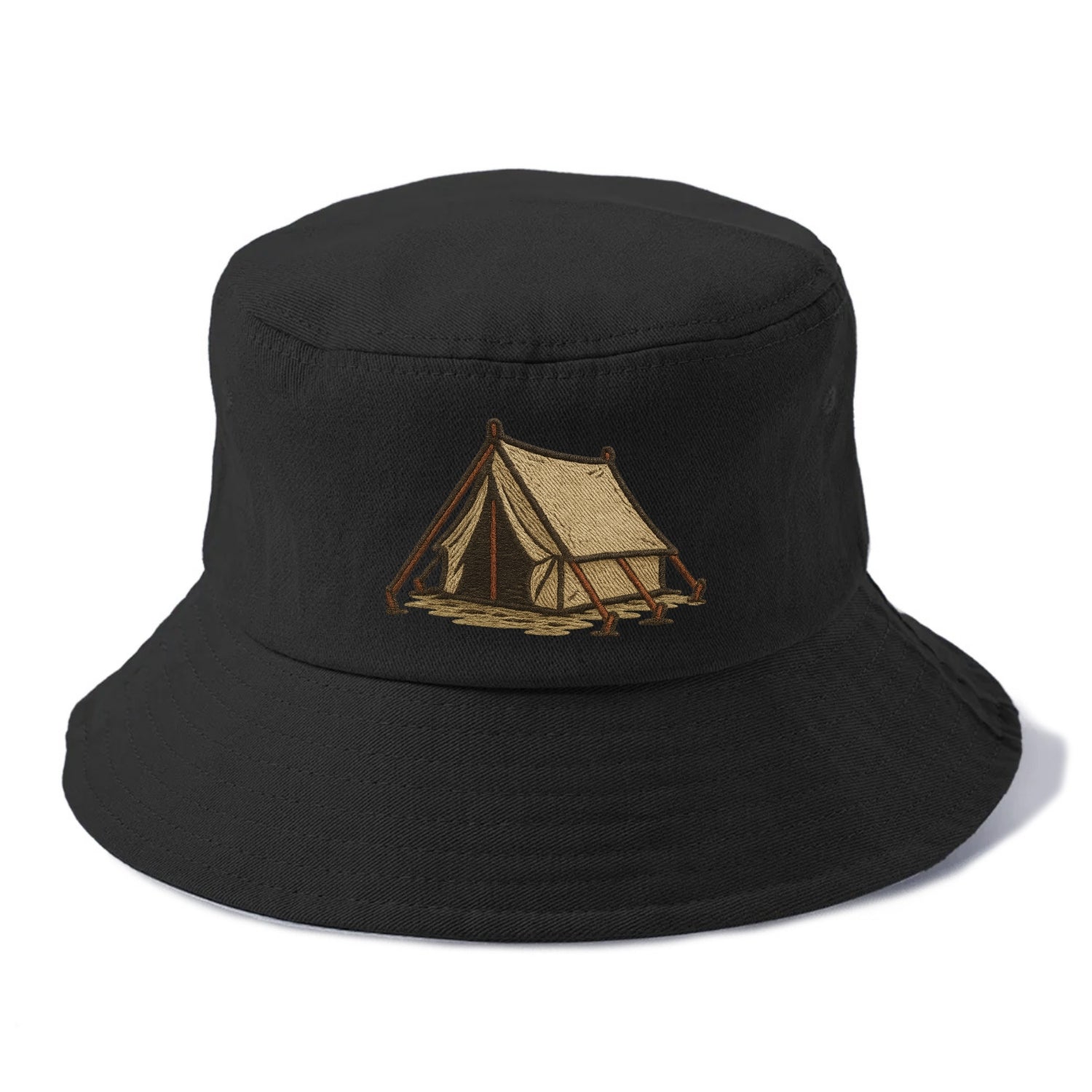 Camping Tent  - Bucket Hat - Black