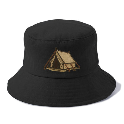 Camping Tent  - Bucket Hat - Black