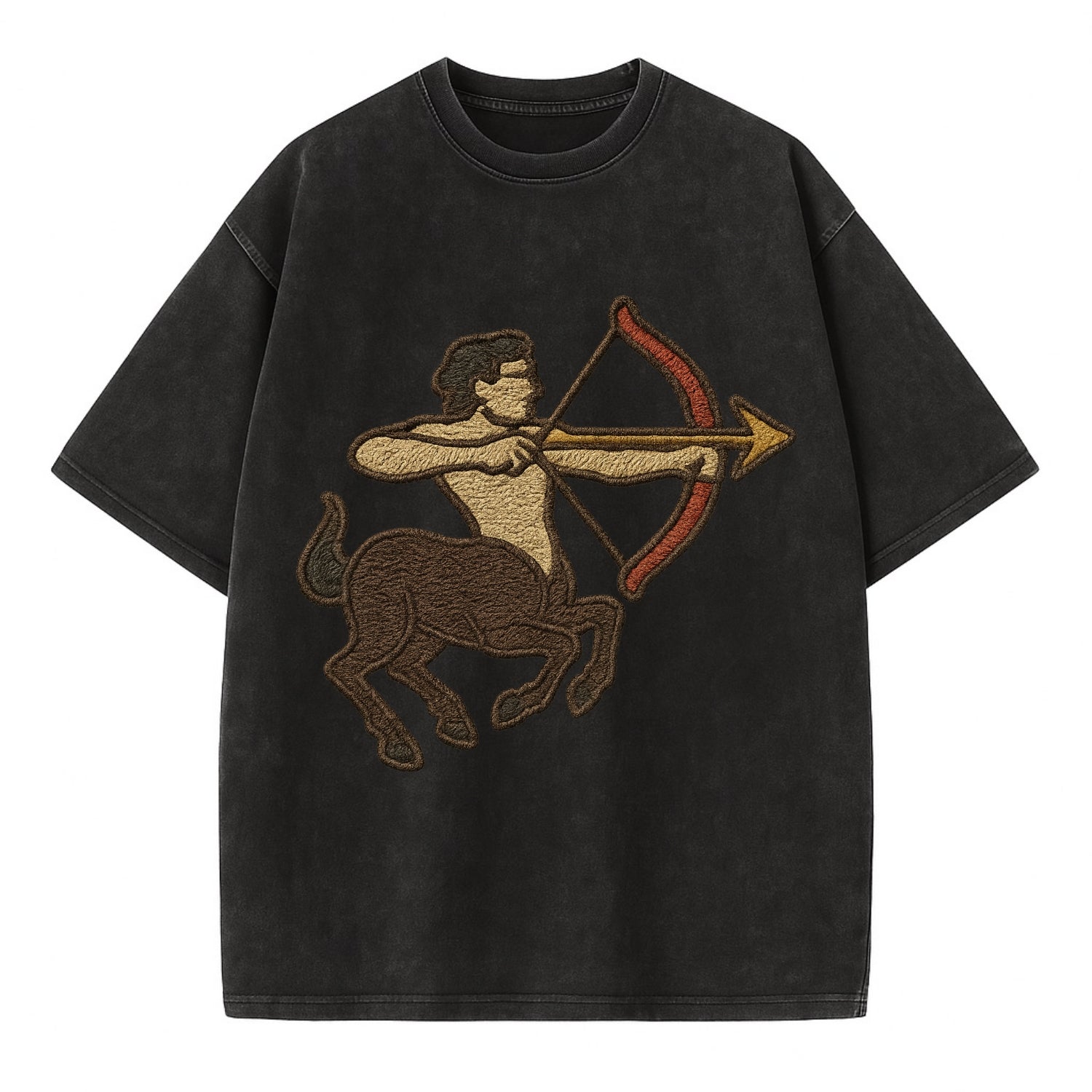 Sagittarius Arrow  - Vintage T-shirt - Black