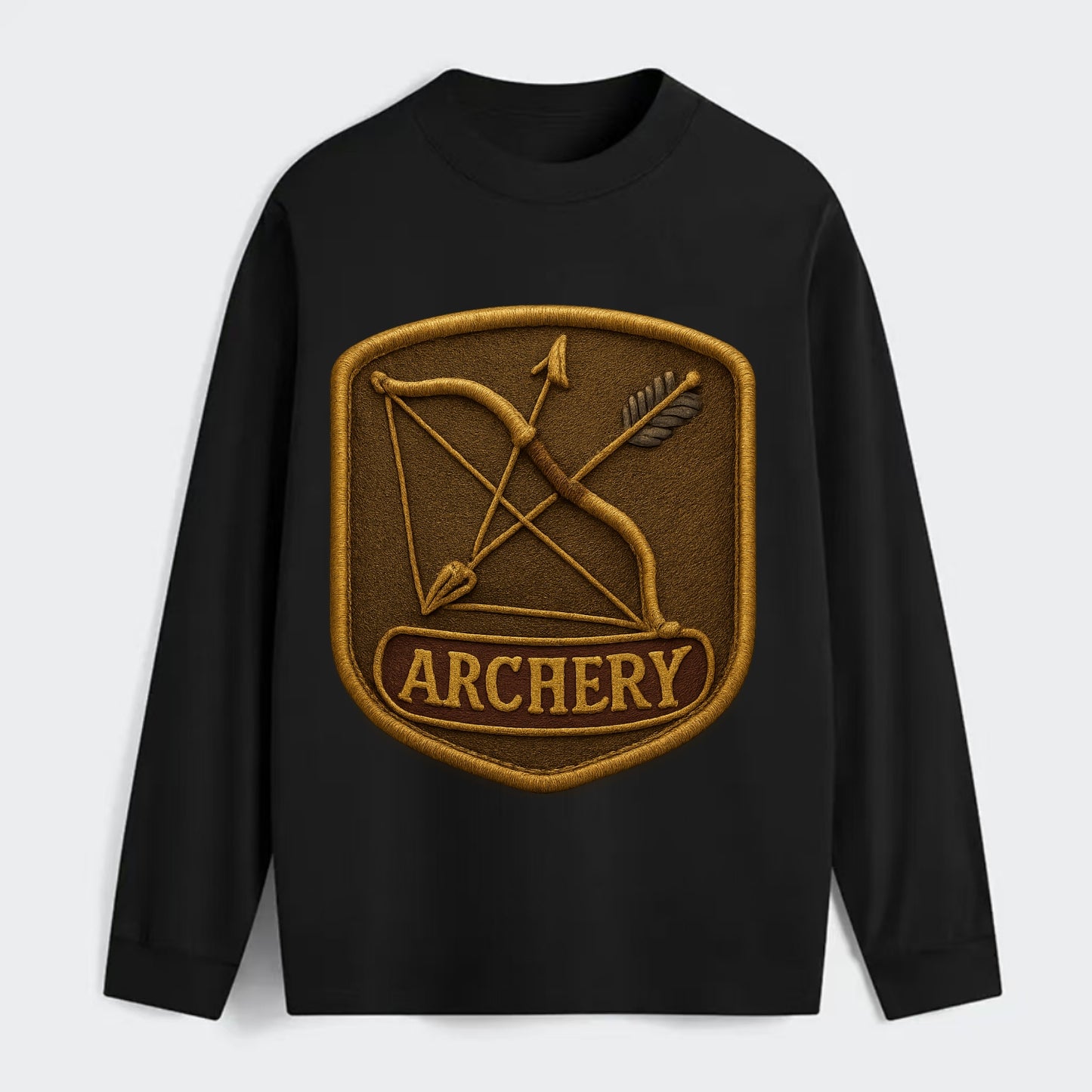 Bow and arrow crossed - archery enthusiast - Classic Long Sleeve Shirt - Black