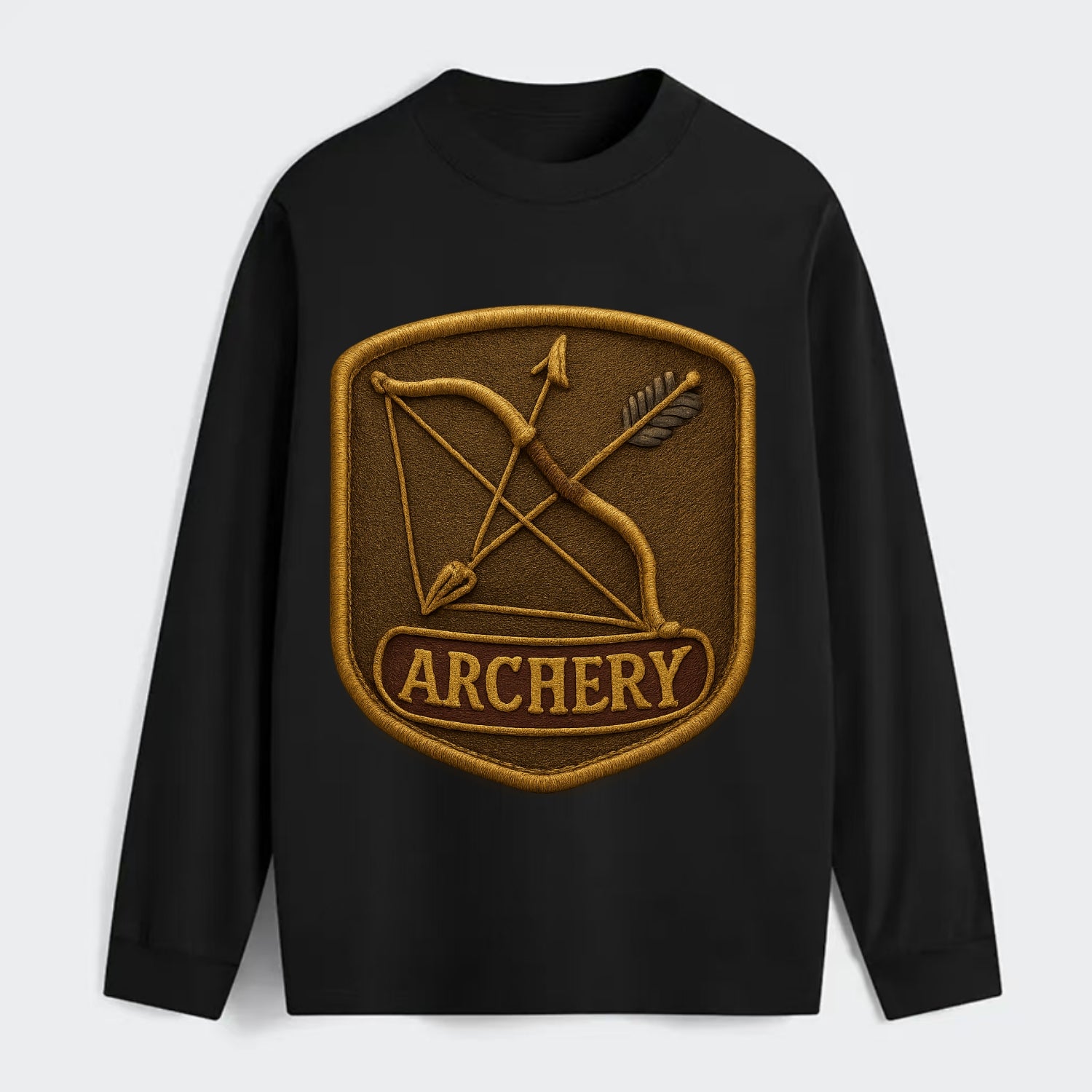 Bow and arrow crossed - archery enthusiast - Classic Long Sleeve Shirt - Black