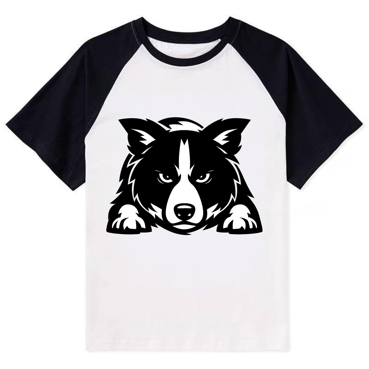 Focused Loyalty - Contrast Raglan T-shirt - Black