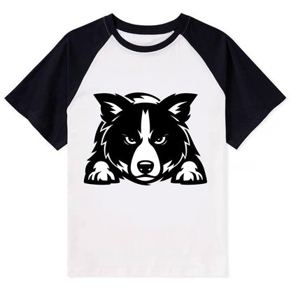 Focused Loyalty - Contrast Raglan T-shirt - Black