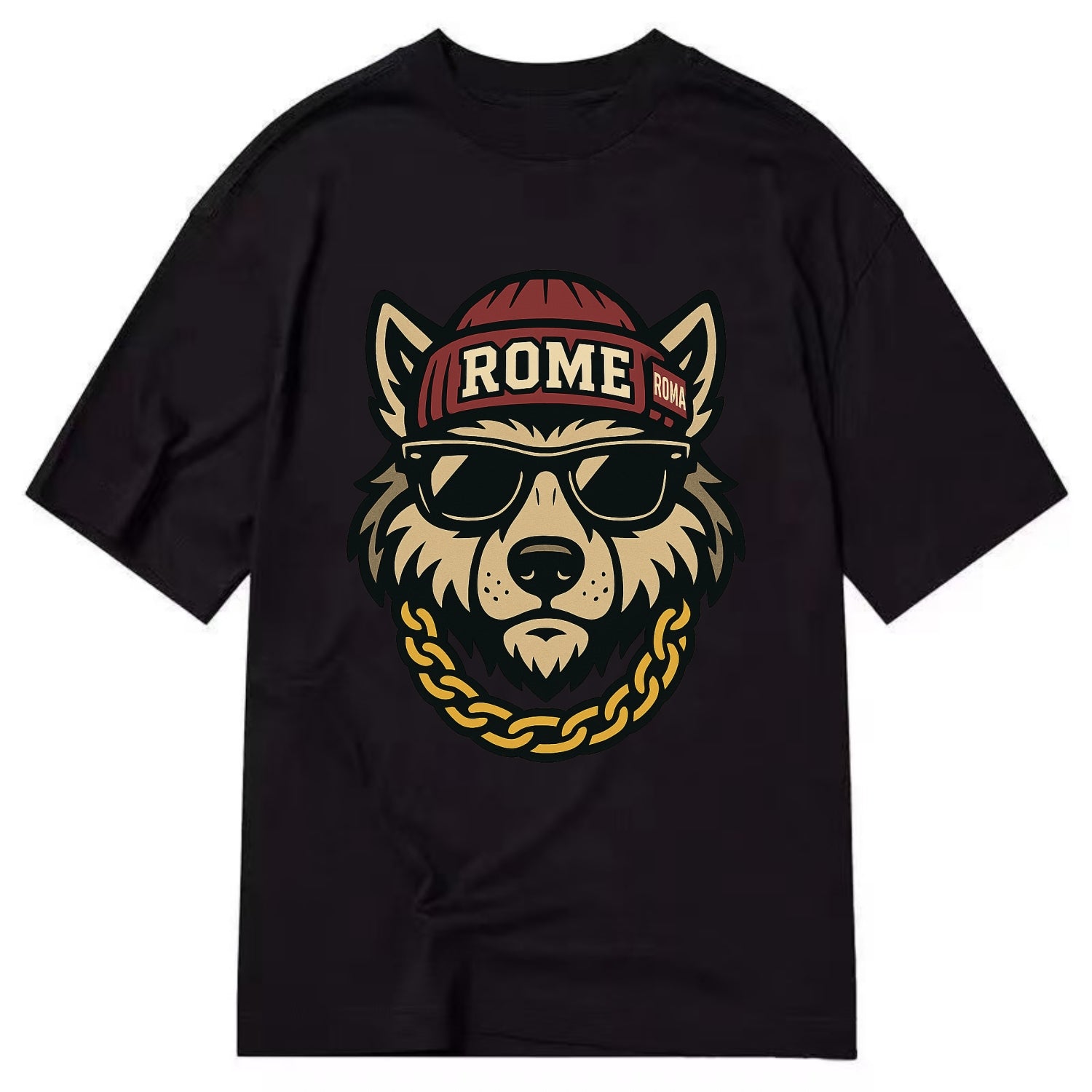 Rome Wolf - Classic T-shirt - Black