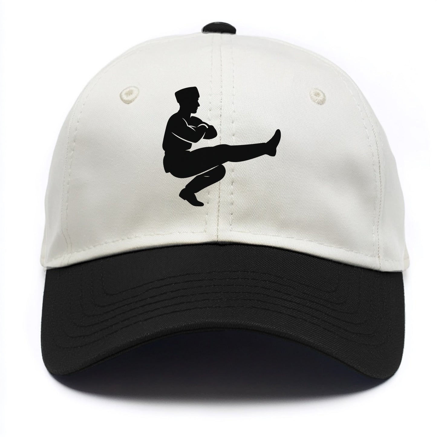 Russian Cossack dancer squat kick - Two Tone Cap - Black