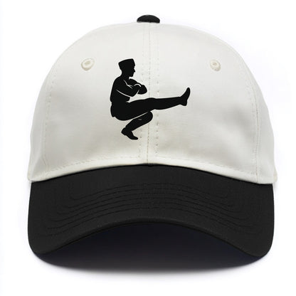 Russian Cossack dancer squat kick - Two Tone Cap - Black