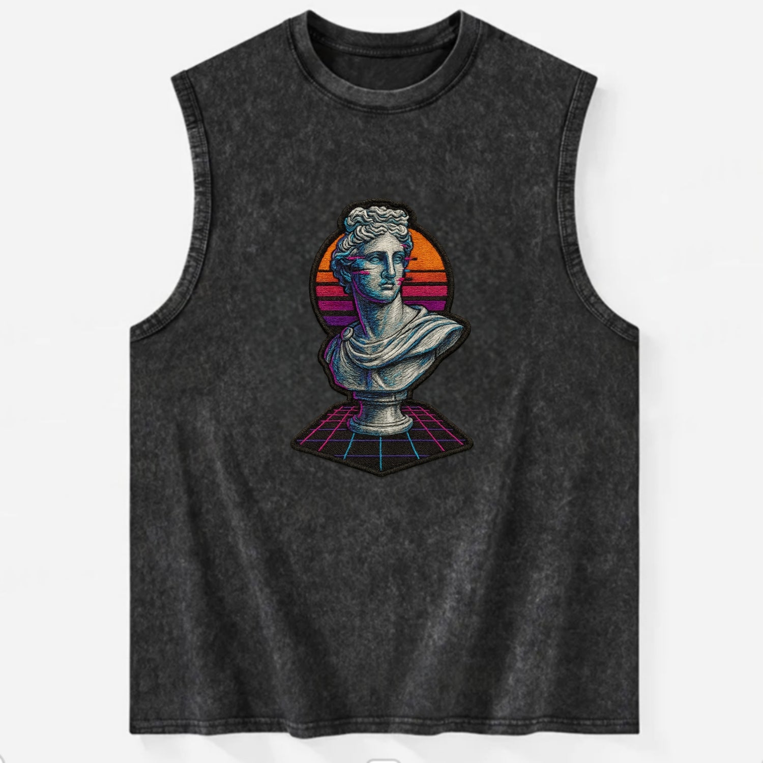 Greek Statue - Vintage Washed Tank - Black