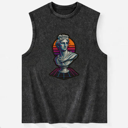 Greek Statue - Vintage Washed Tank - Black