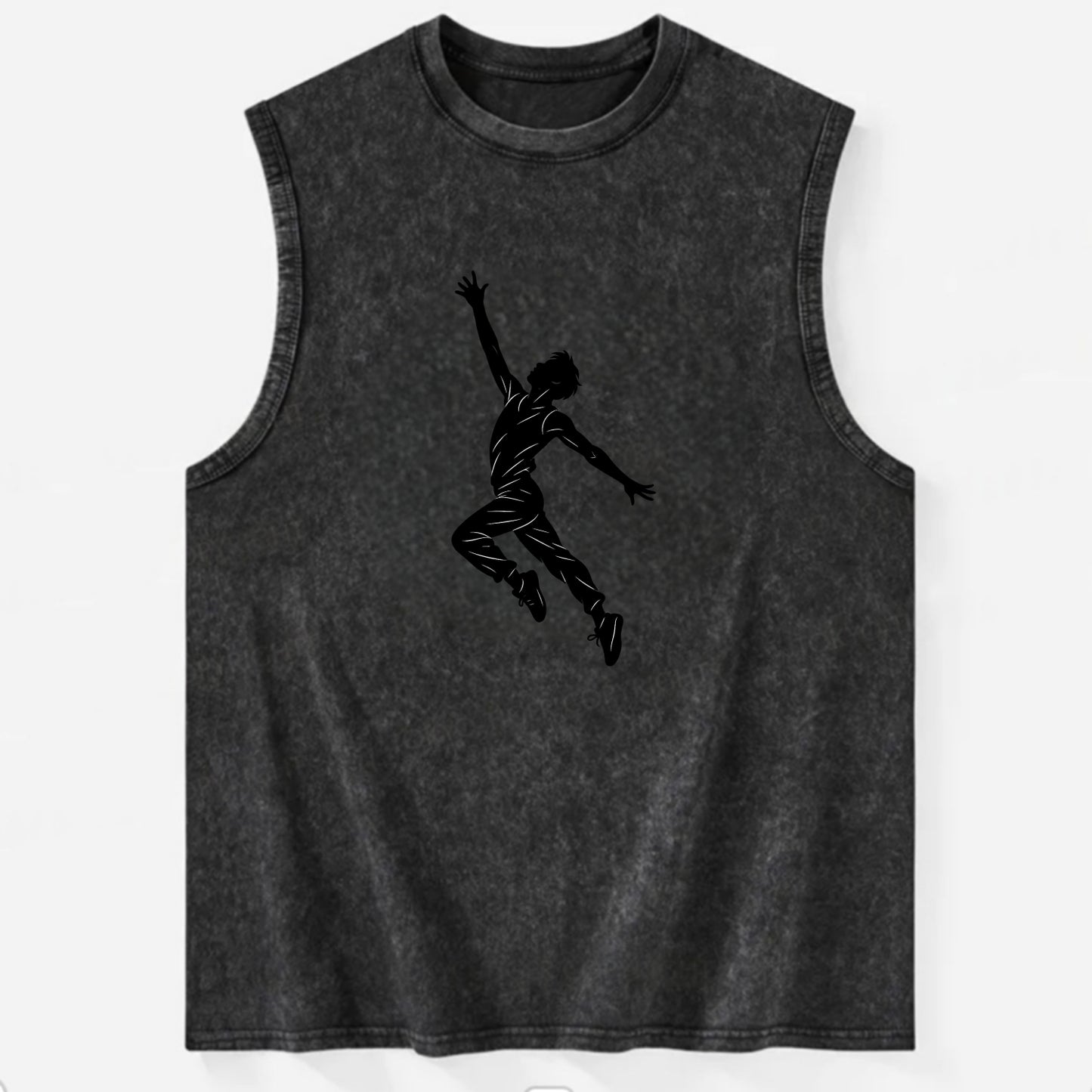 Modern dancer reaching skyward - Vintage Washed Tank - Black