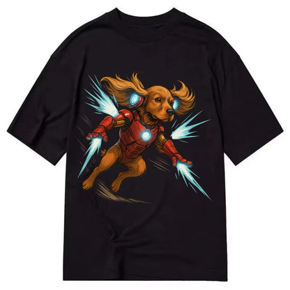 Cocker Spaniel Iron Man  - Classic T-shirt - Black