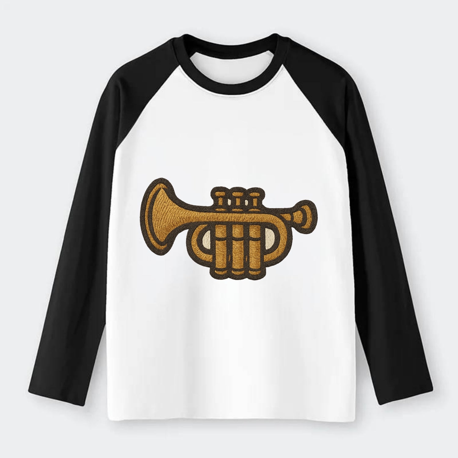 Trumpet  - Raglan Long Sleeve T-Shirt - Black