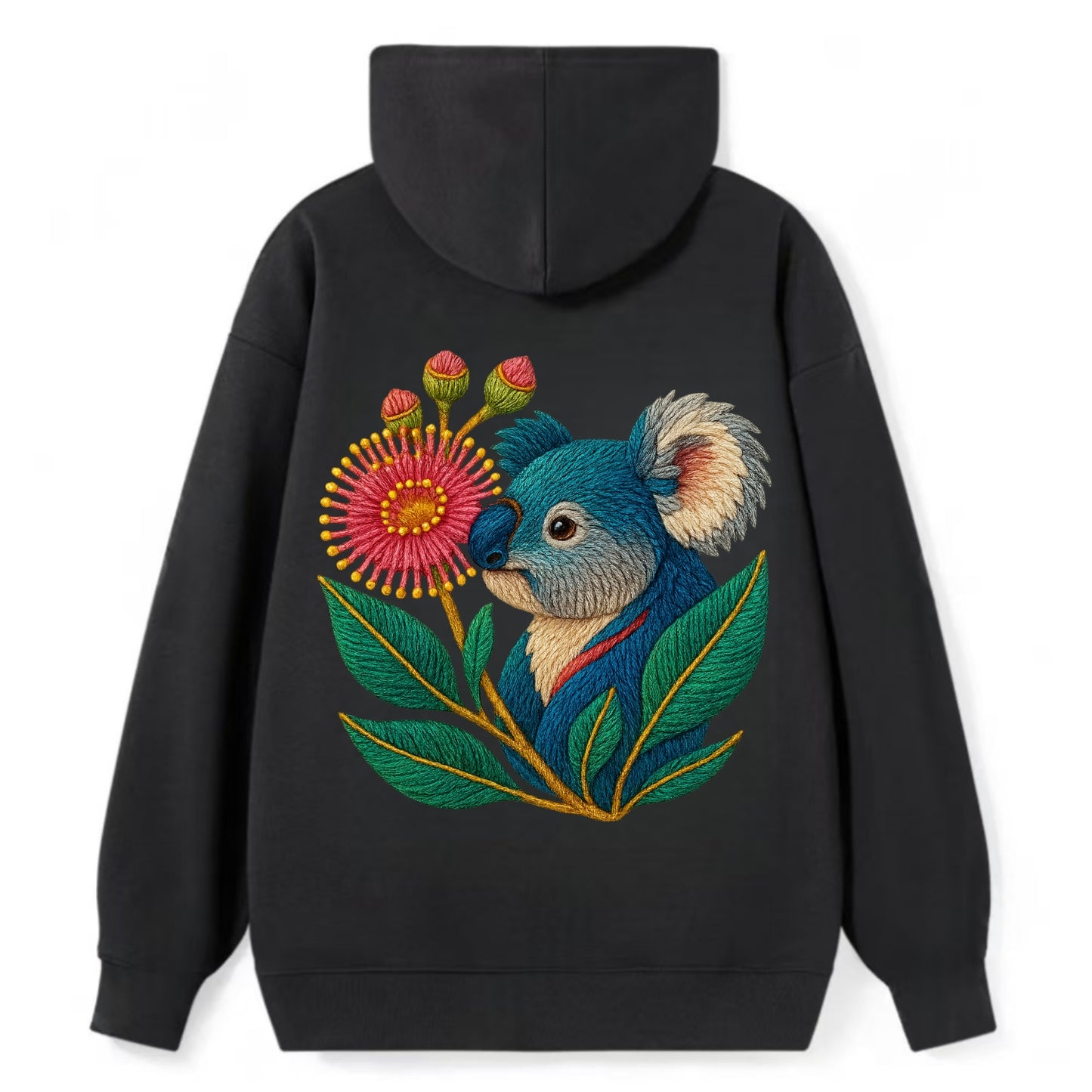 Koala Eucalyptus Bloom - Classic Pullover Hoodie - Black