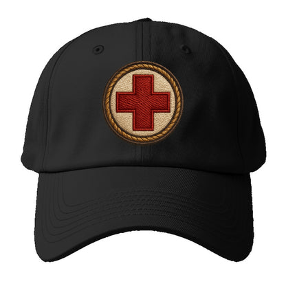 Medical Cross  - Baseball Cap For Big Heads - Black