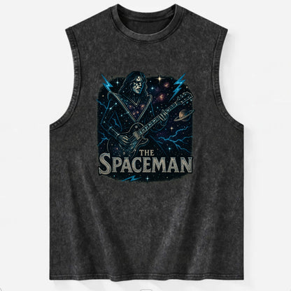 Spaceman Constellation - Vintage Washed Tank - Black