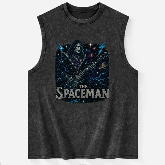 Spaceman Constellation - Vintage Washed Tank - Black