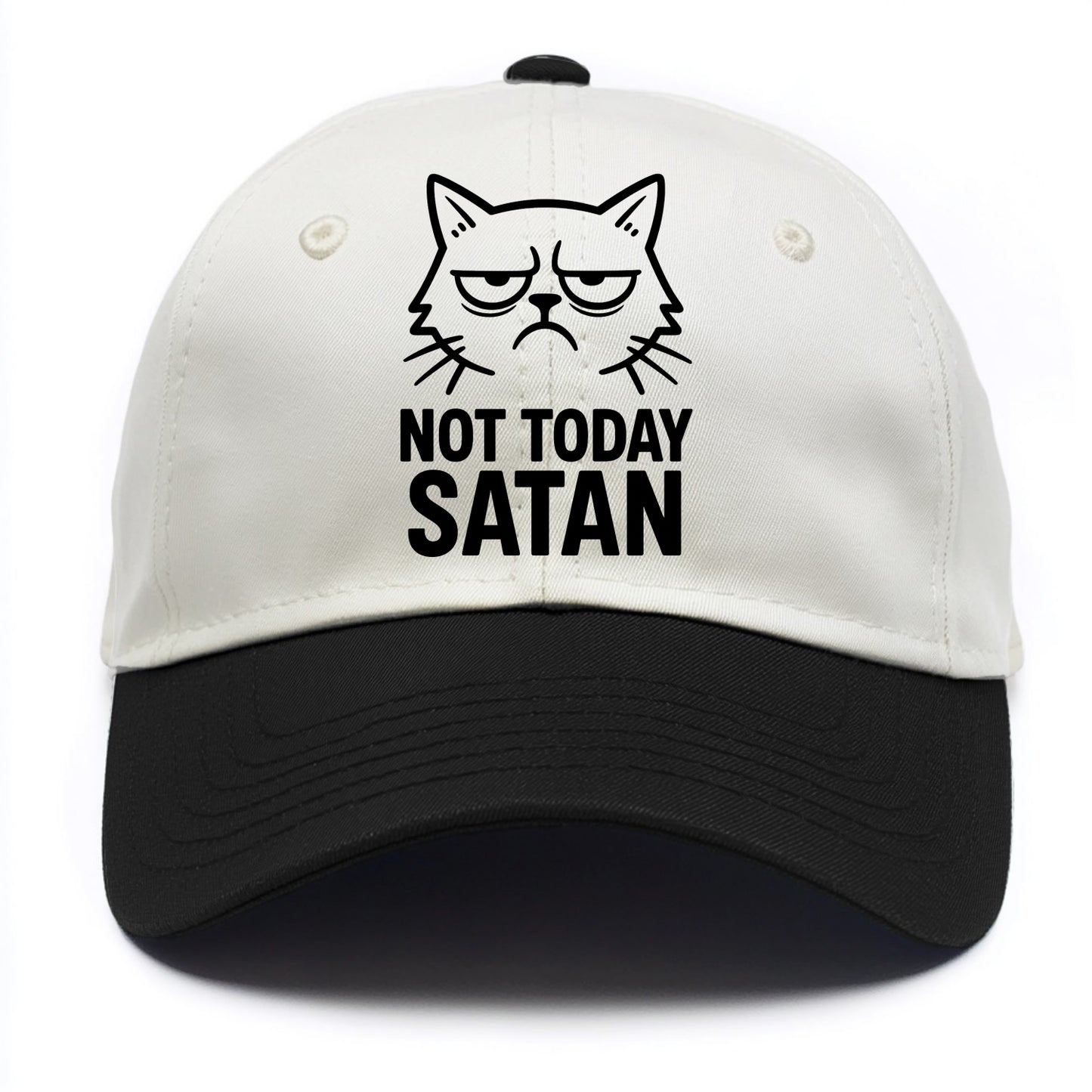 Monday Mood Cat - Two Tone Cap - Black