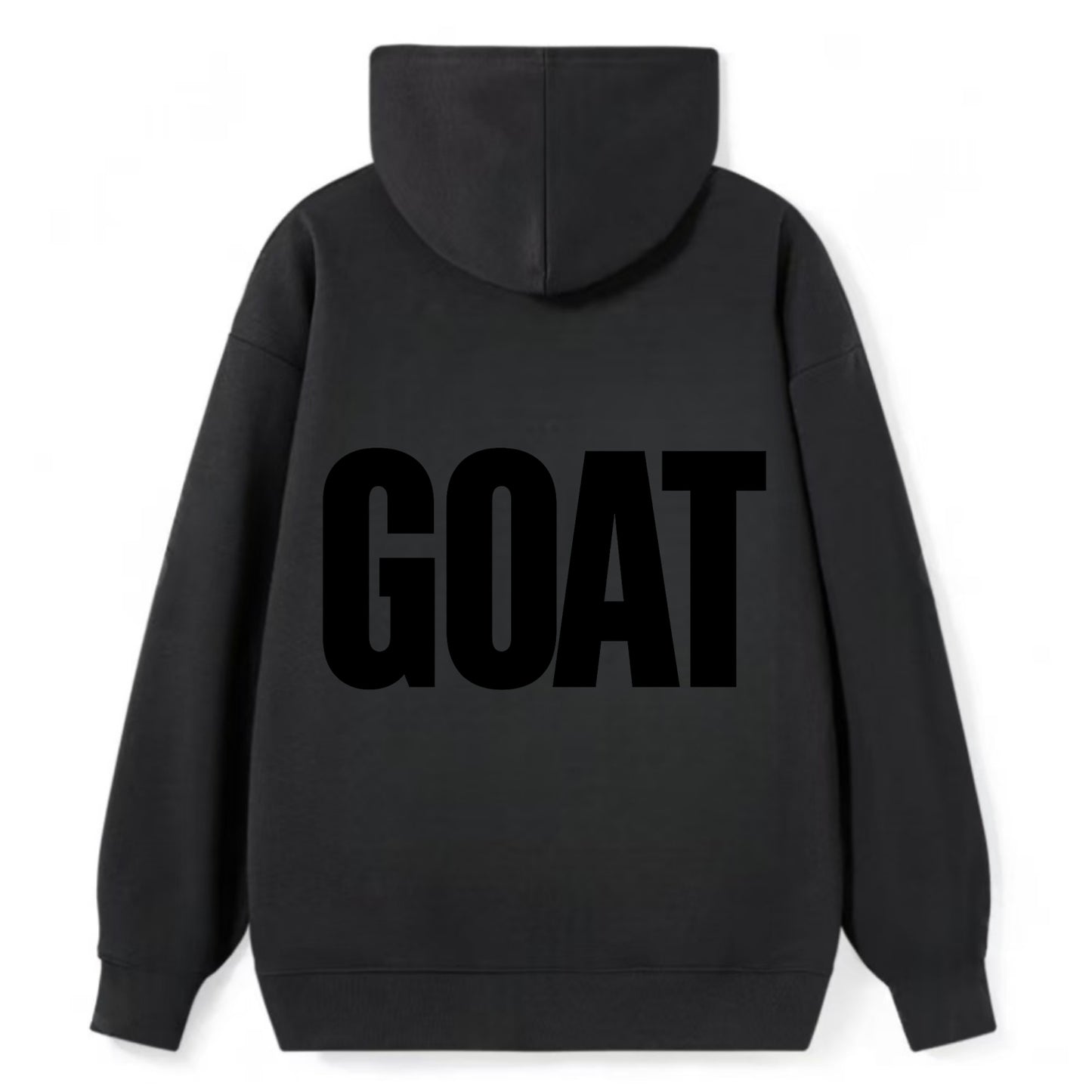 Bold typography design - "GOAT" - greatest of all time - Classic Pullover Hoodie - Black