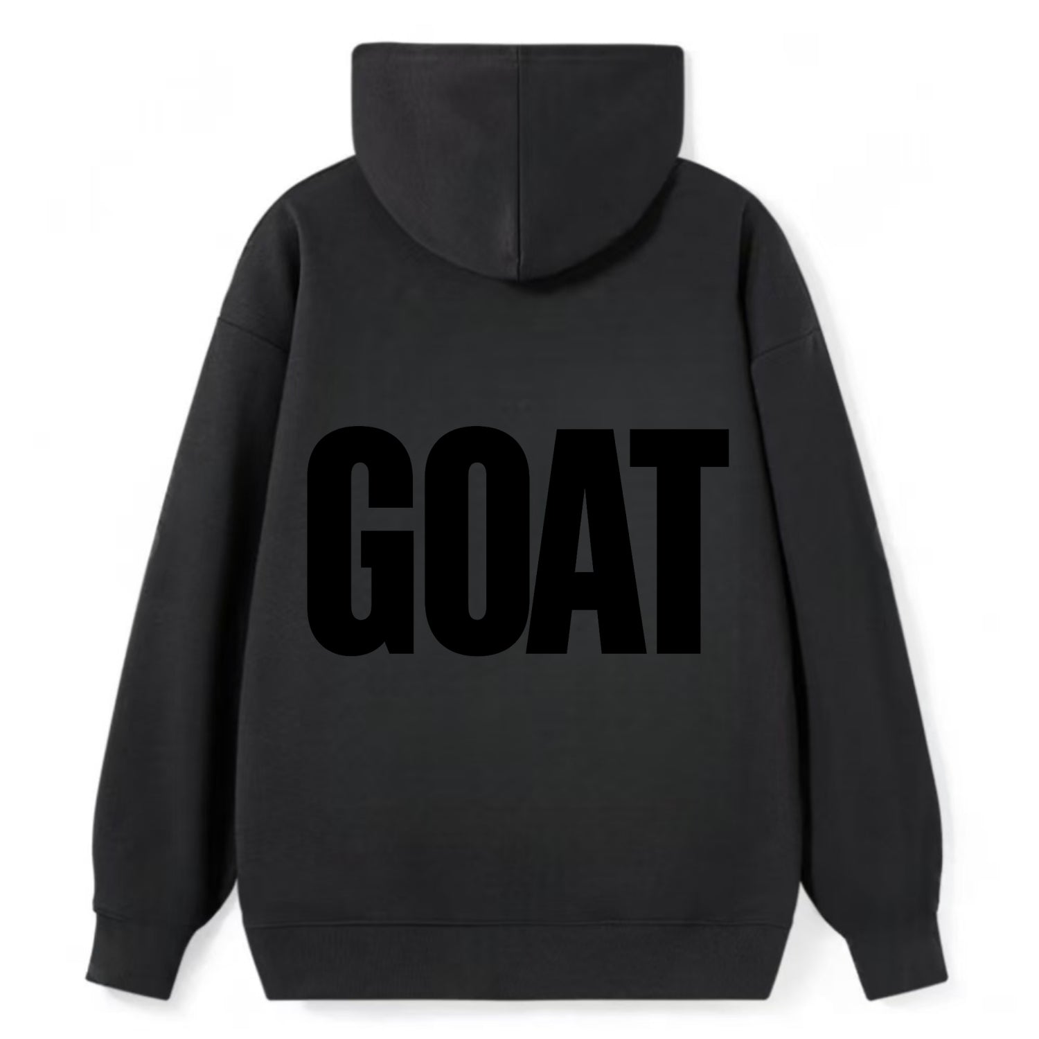 Bold typography design - "GOAT" - greatest of all time - Classic Pullover Hoodie - Black